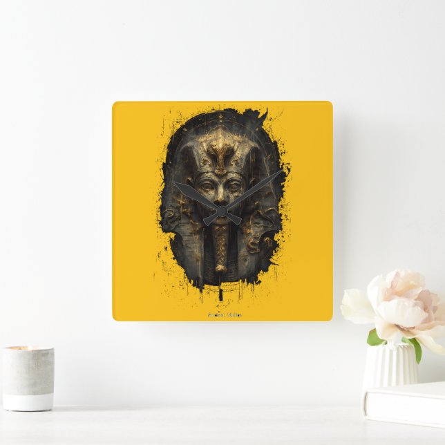 Relógio Quadrado Ancient Malice Egyptian Pharaoh Black (Lar)