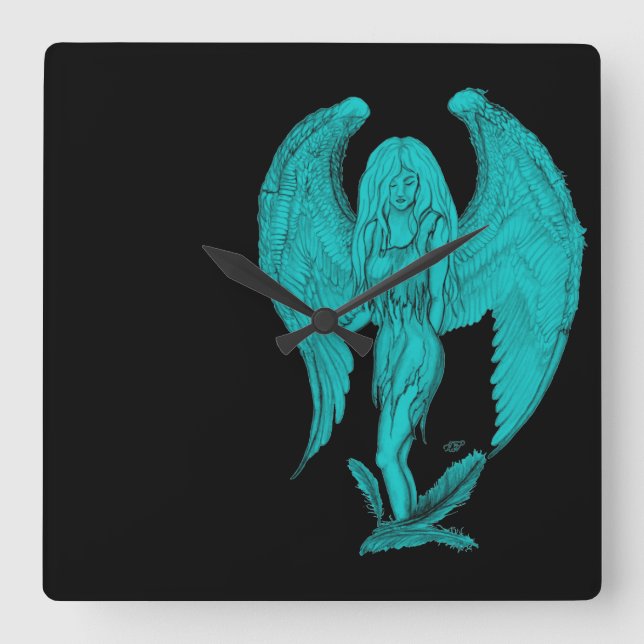 Relógio Quadrado Angel (Frente)