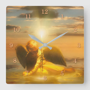 Relógio Quadrado Angel Child LUTA PELO MUNDO