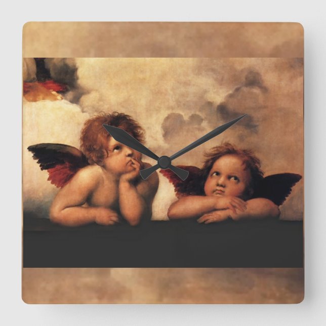 Relógio Quadrado angel clock (Frente)