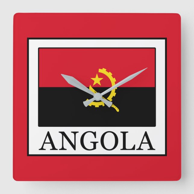 Relógio Quadrado Angola (Frente)