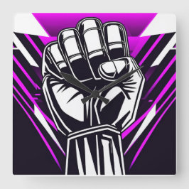 Relógio Quadrado Ângulo dos Quadrinhos dos PEIXES SUPERIORES