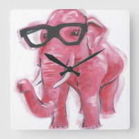 Animal| Elefante Rosa Em Óculos