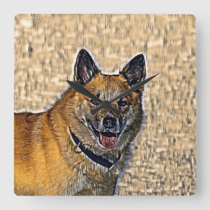 Relógio Quadrado AnimalMix_Dog_004