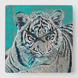 Relógio Quadrado AnimalMix_Tiger_046