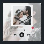 Relógio Quadrado Aniversário Personalizado Do Casamento Da Primeira<br><div class="desc">Aniversário Personalizado Do Casamento Da Primeira Dança</div>