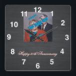 Relógio Quadrado Aniversário Rustic Chalkboard<br><div class="desc">Imparcial e quadrangular,  como diz o ditado.
Mantenha a camisa.
Eles tentaram duro de beber como um caçador.
Tudo menos a bacia da escularia entrou nesta design.
Ela estava tão relaxada quanto uma rutabaga de Leery.</div>