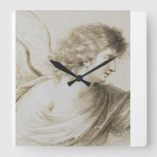 Relógio Quadrado Anjo cristão por Francesco Bartolozzi