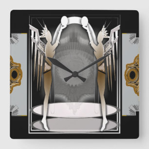 Relógio Quadrado anjos do deco