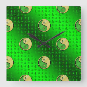 Relógio Quadrado Ano da Cabra Metálica