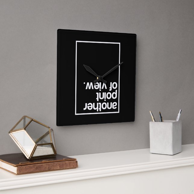 Relógio Quadrado Another point of view (Escritório)