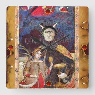 RELÓGIO QUADRADO ANTECIPADAMENTE RENAISSÂNCIA TAROTS 15/O DIABO