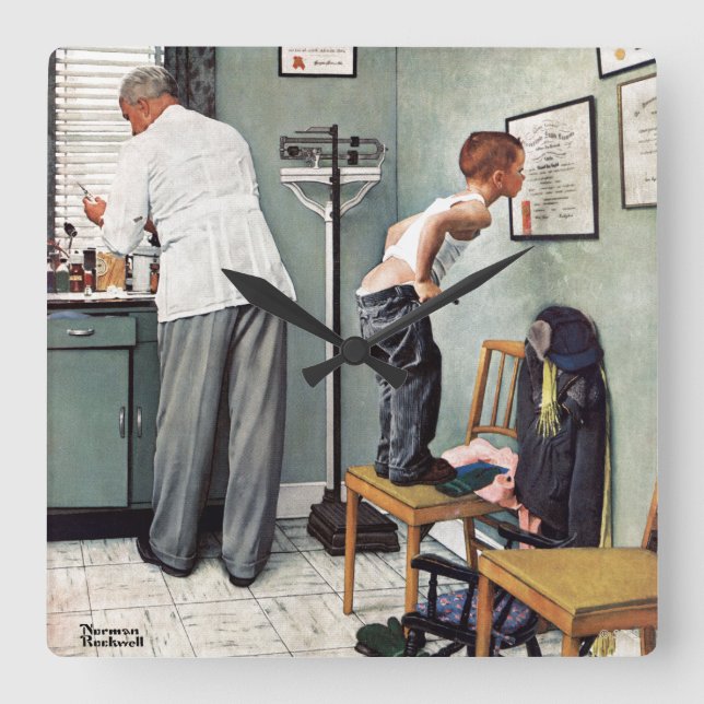 Relógio Quadrado Antes do tiro ou no doutor (Frente)