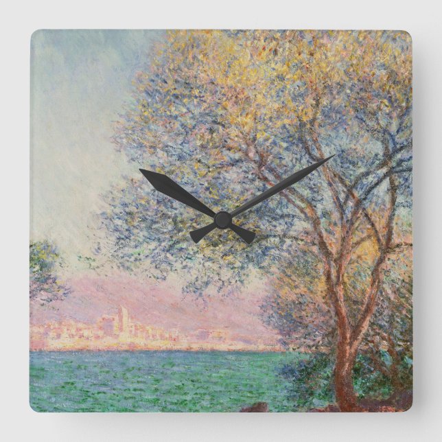 Relógio Quadrado Antibos pela Manhã (Frente)