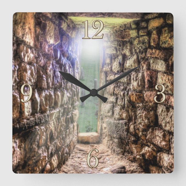 Relógio Quadrado Antigos Sítios Históricos, Ruínas do Castelo da Gr (Frente)