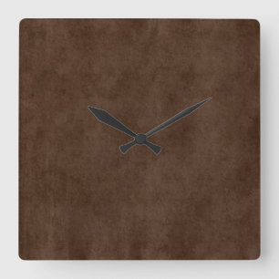 Relógio Quadrado Antiguidade do pergaminho de Brown escuro do café