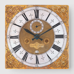 Relógio Quadrado Antique 1700 Impressão Tompion Tompion