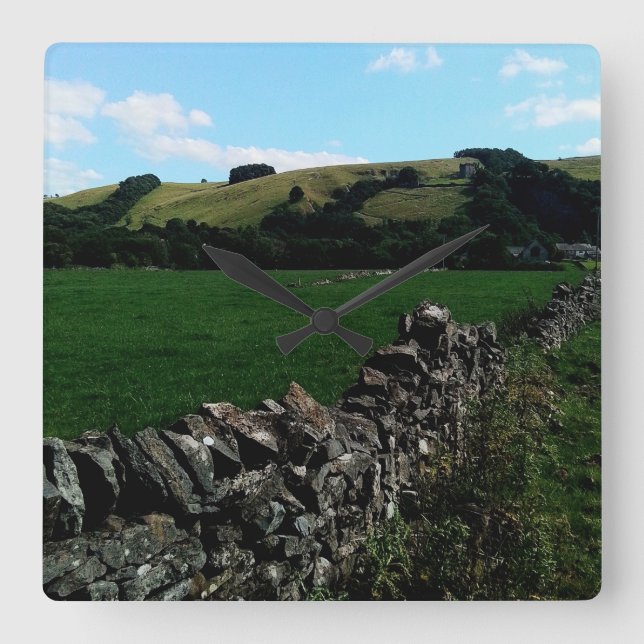 Relógio Quadrado Ao longo da parede (Frente)