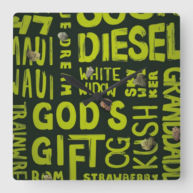 Relógio Quadrado Apelidos (Frente)