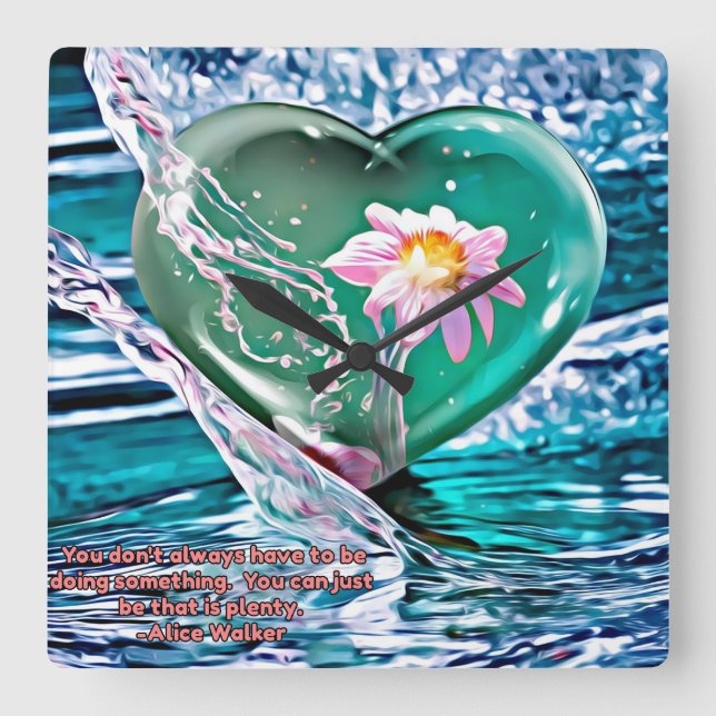 Relógio Quadrado Apenas seja (Frente)