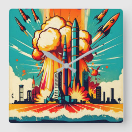 Relógio Quadrado Apocalyptic Blast