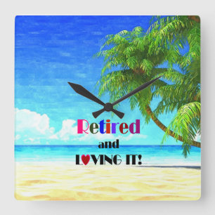 Relógio Quadrado Aposentado e Adorando