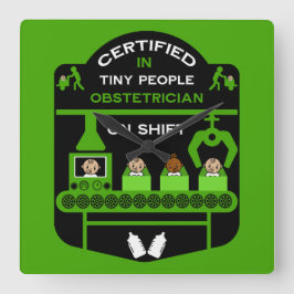 Relógio Quadrado Apreciação Obstetrícia E presente de agradecimento