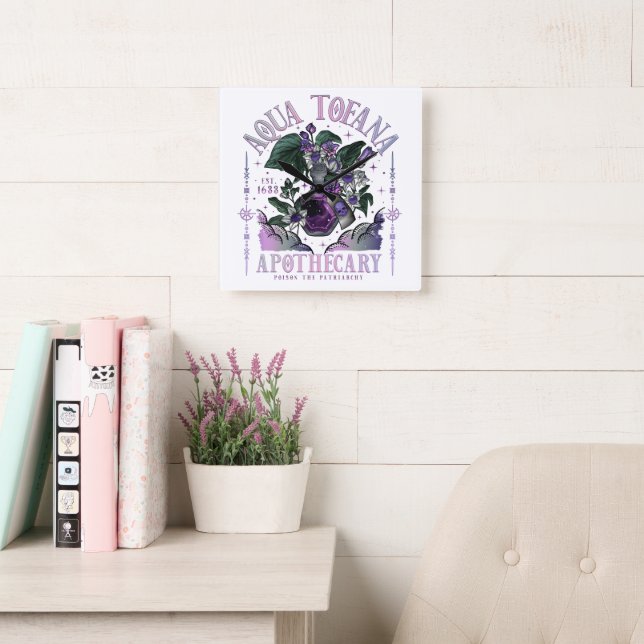 Relógio Quadrado Aqua Tofana Wall Clock (Sala de leitura)