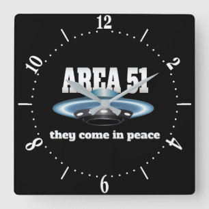 Relógio Quadrado Área 51
