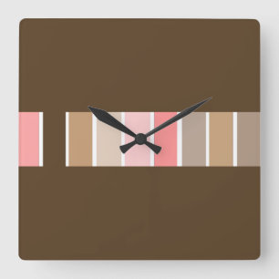Relógio Quadrado Areia de praia marrom escuro