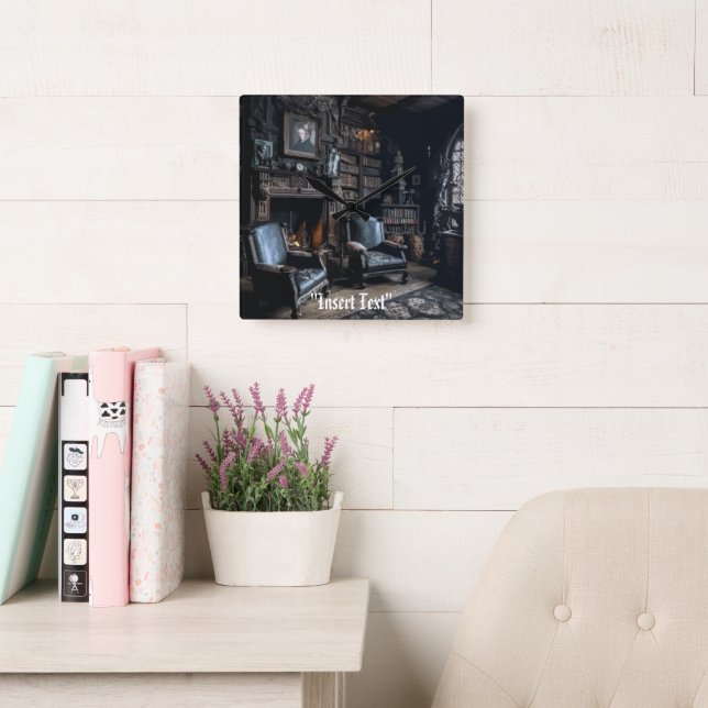 Relógio Quadrado Arquivos Assombrados (Sala de leitura)