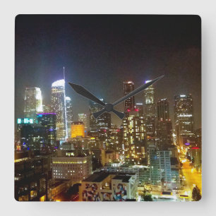 Relógio Quadrado Arranha-céu de Los Angeles