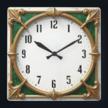 Relógio Quadrado Art Deco<br><div class="desc">design de relógio do excelente. Você vai adorar como os outros. Esteja livre para usar este design para outro produto que você quiser ou para personalizar e adicionar seu texto. Siga-me para mais. Obrigado. Tenha um bom dia.</div>