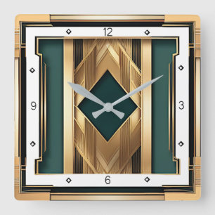 Relógio Quadrado Art Deco