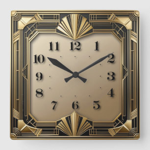 Relógio Quadrado Art Deco