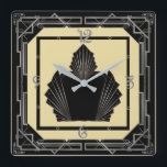 Relógio Quadrado Art Deco<br><div class="desc">design de relógio do excelente. Você vai adorar como os outros. Esteja livre para usar este design para outro produto que você quiser ou para personalizar e adicionar seu texto. Siga-me para mais. Obrigado. Tenha um bom dia.</div>
