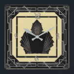 Relógio Quadrado Art Deco<br><div class="desc">design de relógio do excelente. Você vai adorar como os outros. Esteja livre para usar este design para outro produto que você quiser ou para personalizar e adicionar seu texto. Siga-me para mais. Obrigado. Tenha um bom dia.</div>