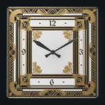 Relógio Quadrado Art Deco<br><div class="desc">design de relógio do excelente. Você vai adorar como os outros. Esteja livre para usar este design para outro produto que você quiser ou para personalizar e adicionar seu texto. Siga-me para mais. Obrigado. Tenha um bom dia.</div>