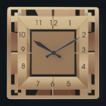 Relógio Quadrado Art Deco<br><div class="desc">design de relógio do excelente. Você vai adorar como os outros. Esteja livre para usar este design para outro produto que você quiser ou para personalizar e adicionar seu texto. Siga-me para mais. Obrigado. Tenha um bom dia.</div>