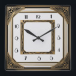 Relógio Quadrado Art Deco<br><div class="desc">design de relógio do excelente. Você vai adorar como os outros. Esteja livre para usar este design para outro produto que você quiser ou para personalizar e adicionar seu texto. Siga-me para mais. Obrigado. Tenha um bom dia.</div>