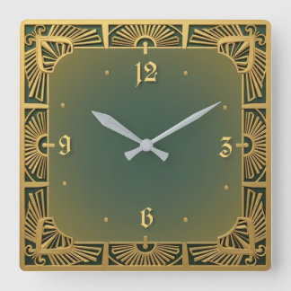 Relógio Quadrado Art Deco