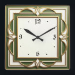Relógio Quadrado Art Deco<br><div class="desc">design de relógio do excelente. Você vai adorar como os outros. Esteja livre para usar este design para outro produto que você quiser ou para personalizar e adicionar seu texto. Siga-me para mais. Obrigado. Tenha um bom dia.</div>