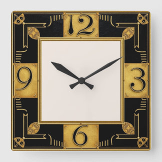 Relógio Quadrado Art Deco