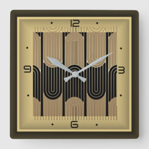 Relógio Quadrado Art Deco