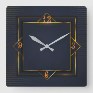 Relógio Quadrado Art Deco