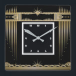 Relógio Quadrado Art Deco<br><div class="desc">design de relógio do excelente. Você vai adorar como os outros. Esteja livre para usar este design para outro produto que você quiser ou para personalizar e adicionar seu texto. Siga-me para mais. Obrigado. Tenha um bom dia.</div>