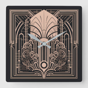 Relógio Quadrado Art Deco