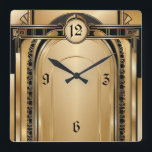 Relógio Quadrado Art Deco<br><div class="desc">design de relógio do excelente. Você vai adorar como os outros. Esteja livre para usar este design para outro produto que você quiser ou para personalizar e adicionar seu texto. Siga-me para mais. Obrigado. Tenha um bom dia.</div>