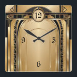 Relógio Quadrado Art Deco<br><div class="desc">design de relógio do excelente. Você vai adorar como os outros. Esteja livre para usar este design para outro produto que você quiser ou para personalizar e adicionar seu texto. Siga-me para mais. Obrigado. Tenha um bom dia.</div>