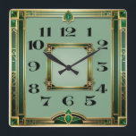 Relógio Quadrado Art Deco<br><div class="desc">design de relógio do excelente. Você vai adorar como os outros. Esteja livre para usar este design para outro produto que você quiser ou para personalizar e adicionar seu texto. Siga-me para mais. Obrigado. Tenha um bom dia.</div>